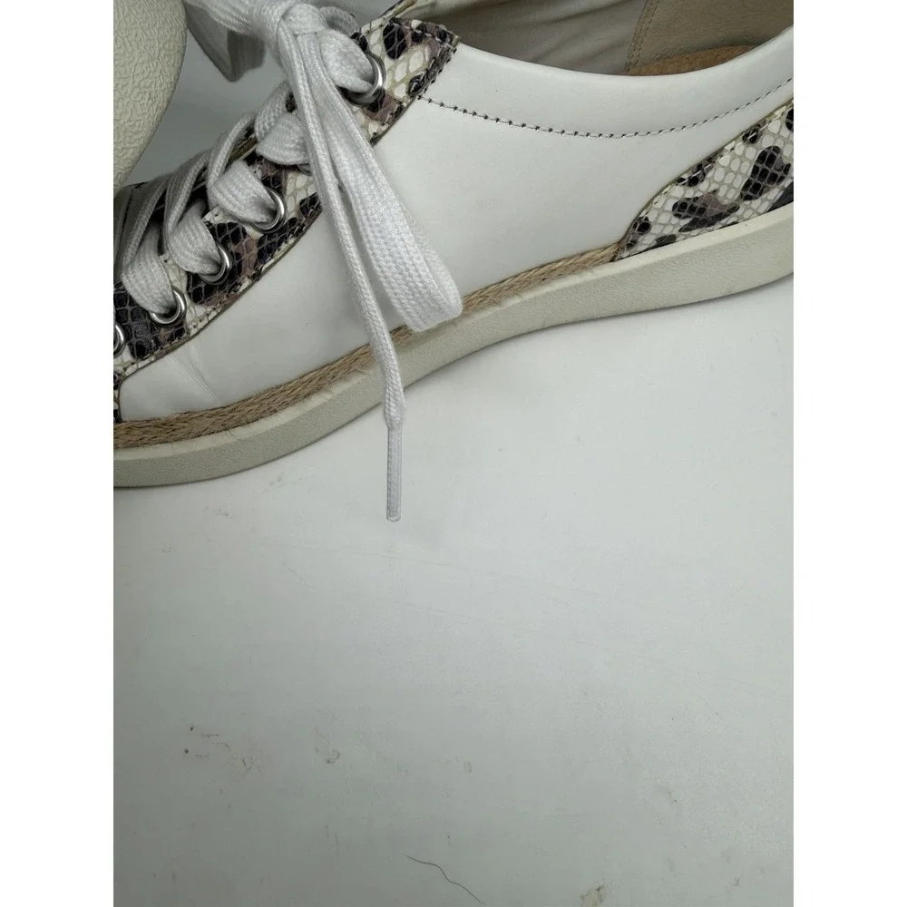 Vionic Winny Leather Snake Espadrille Womens Sneakers White Size‎ 7.5